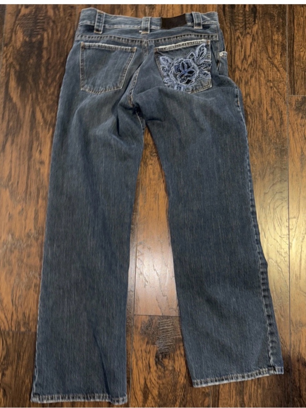 R.E.D. Valentino jeans  Blue flower Embroidered Back-Pocket Jeans